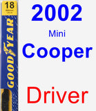 Driver Wiper Blade for 2002 Mini Cooper - Premium
