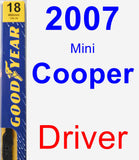 Driver Wiper Blade for 2007 Mini Cooper - Premium
