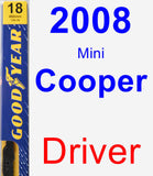 Driver Wiper Blade for 2008 Mini Cooper - Premium