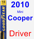 Driver Wiper Blade for 2010 Mini Cooper - Premium