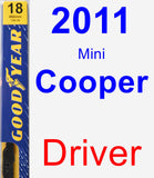 Driver Wiper Blade for 2011 Mini Cooper - Premium