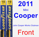 Front Wiper Blade Pack for 2011 Mini Cooper - Premium