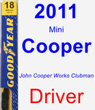 Driver Wiper Blade for 2011 Mini Cooper - Premium