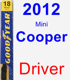 Driver Wiper Blade for 2012 Mini Cooper - Premium