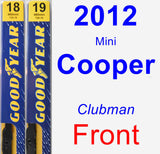 Front Wiper Blade Pack for 2012 Mini Cooper - Premium