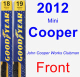 Front Wiper Blade Pack for 2012 Mini Cooper - Premium