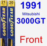 Front Wiper Blade Pack for 1991 Mitsubishi 3000GT - Premium