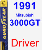 Driver Wiper Blade for 1991 Mitsubishi 3000GT - Premium