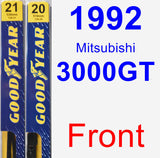 Front Wiper Blade Pack for 1992 Mitsubishi 3000GT - Premium