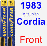 Front Wiper Blade Pack for 1983 Mitsubishi Cordia - Premium