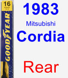 Rear Wiper Blade for 1983 Mitsubishi Cordia - Premium