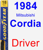 Driver Wiper Blade for 1984 Mitsubishi Cordia - Premium