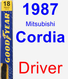 Driver Wiper Blade for 1987 Mitsubishi Cordia - Premium