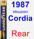 Rear Wiper Blade for 1987 Mitsubishi Cordia - Premium