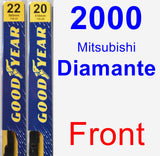 Front Wiper Blade Pack for 2000 Mitsubishi Diamante - Premium