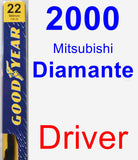 Driver Wiper Blade for 2000 Mitsubishi Diamante - Premium