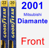 Front Wiper Blade Pack for 2001 Mitsubishi Diamante - Premium