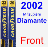 Front Wiper Blade Pack for 2002 Mitsubishi Diamante - Premium