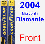 Front Wiper Blade Pack for 2004 Mitsubishi Diamante - Premium