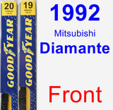 Front Wiper Blade Pack for 1992 Mitsubishi Diamante - Premium