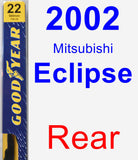 Rear Wiper Blade for 2002 Mitsubishi Eclipse - Premium