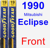 Front Wiper Blade Pack for 1990 Mitsubishi Eclipse - Premium