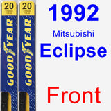 Front Wiper Blade Pack for 1992 Mitsubishi Eclipse - Premium