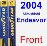 Front Wiper Blade Pack for 2004 Mitsubishi Endeavor - Premium