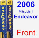 Front Wiper Blade Pack for 2006 Mitsubishi Endeavor - Premium