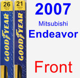 Front Wiper Blade Pack for 2007 Mitsubishi Endeavor - Premium