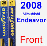 Front Wiper Blade Pack for 2008 Mitsubishi Endeavor - Premium