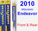 Front & Rear Wiper Blade Pack for 2010 Mitsubishi Endeavor - Premium