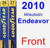 Front Wiper Blade Pack for 2010 Mitsubishi Endeavor - Premium