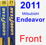 Front Wiper Blade Pack for 2011 Mitsubishi Endeavor - Premium