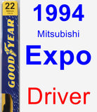 Driver Wiper Blade for 1994 Mitsubishi Expo - Premium