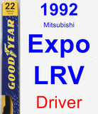 Driver Wiper Blade for 1992 Mitsubishi Expo LRV - Premium