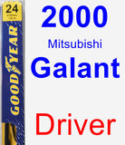 Driver Wiper Blade for 2000 Mitsubishi Galant - Premium