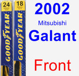 Front Wiper Blade Pack for 2002 Mitsubishi Galant - Premium