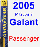 Passenger Wiper Blade for 2005 Mitsubishi Galant - Premium