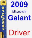 Driver Wiper Blade for 2009 Mitsubishi Galant - Premium