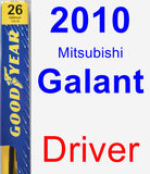 Driver Wiper Blade for 2010 Mitsubishi Galant - Premium