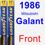 Front Wiper Blade Pack for 1986 Mitsubishi Galant - Premium