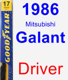 Driver Wiper Blade for 1986 Mitsubishi Galant - Premium