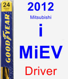 Driver Wiper Blade for 2012 Mitsubishi i-MiEV - Premium