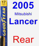 Rear Wiper Blade for 2005 Mitsubishi Lancer - Premium