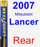 Rear Wiper Blade for 2007 Mitsubishi Lancer - Premium