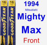 Front Wiper Blade Pack for 1994 Mitsubishi Mighty Max - Premium