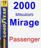 Passenger Wiper Blade for 2000 Mitsubishi Mirage - Premium