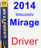 Driver Wiper Blade for 2014 Mitsubishi Mirage - Premium