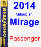 Passenger Wiper Blade for 2014 Mitsubishi Mirage - Premium